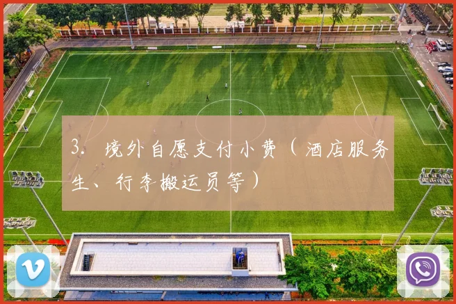 3.  境外自愿支付小费（酒店服务生、行李搬运员等）
